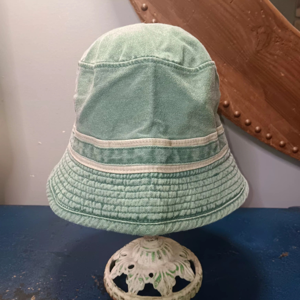 Zkapz Mint Green Bucket Hat with Cream Stitching